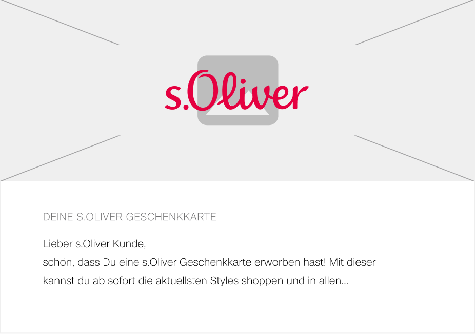 Die s.Oliver Geschenkkarte